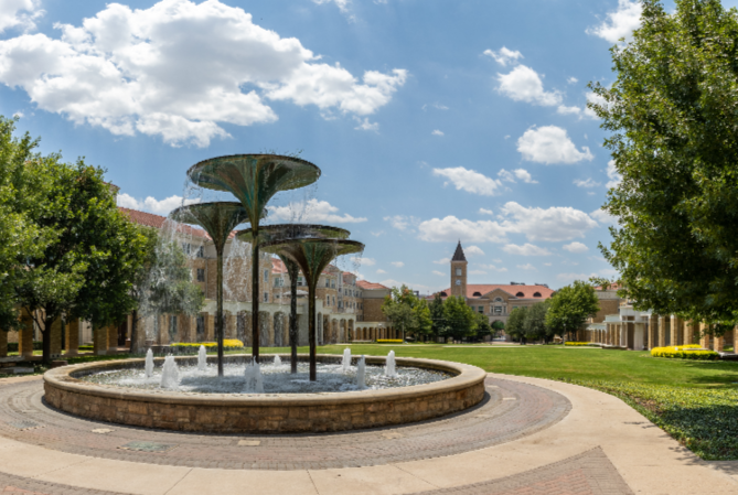 Frog Fountain at the Campus Commons.