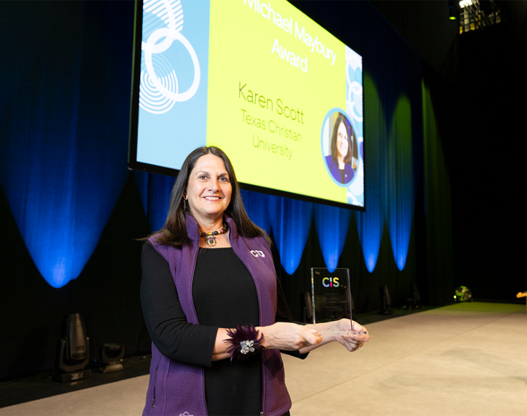 Karen Scott Accepts Two Awards