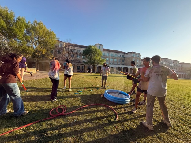 Students at the Holi Festival