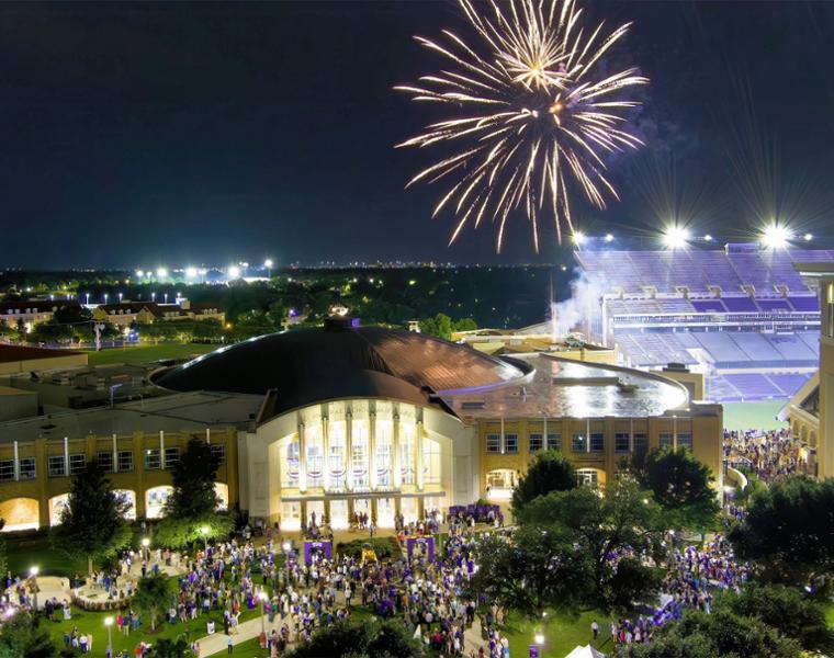 Fireworks over the Schollmaier Arena