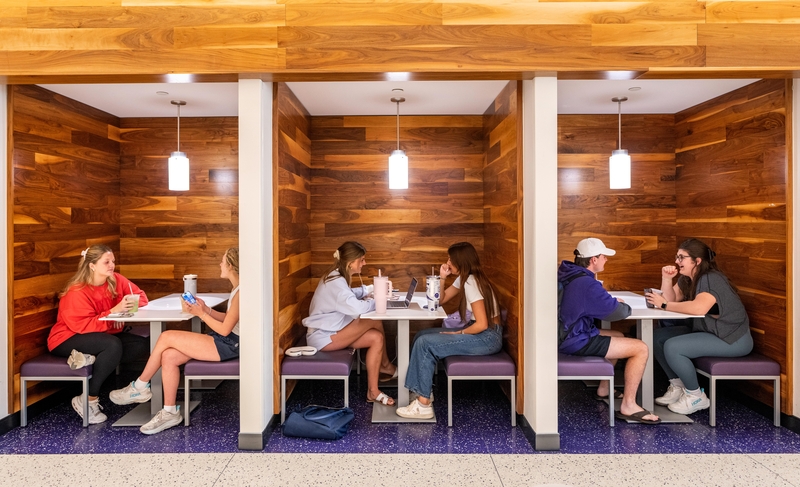 TCU Neeley Kinder Cafe Booths