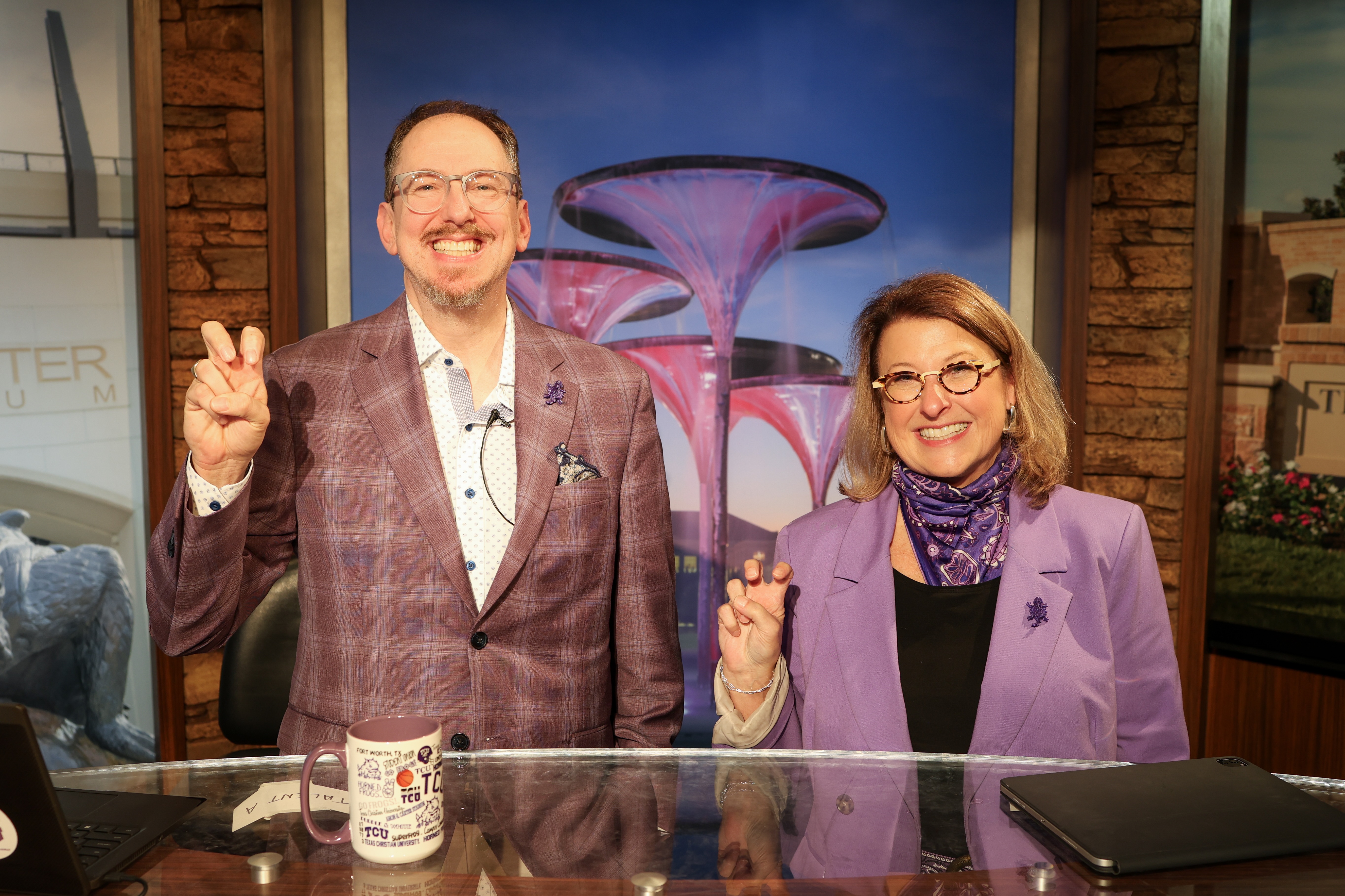 Heath Einstein and Kathy Cavins-Tull TCU Livestream