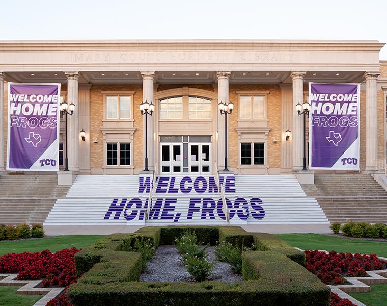 Front steps of library with